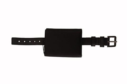 Black Leather Trifold Purse Belt Strap Multi Kit Wallet-Dolce & Gabbana-LabelTerrace.com