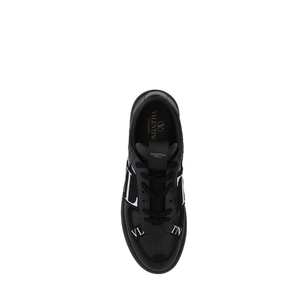 Black Leather VL7N Sneakers-Valentino Garavani-LabelTerrace.com
