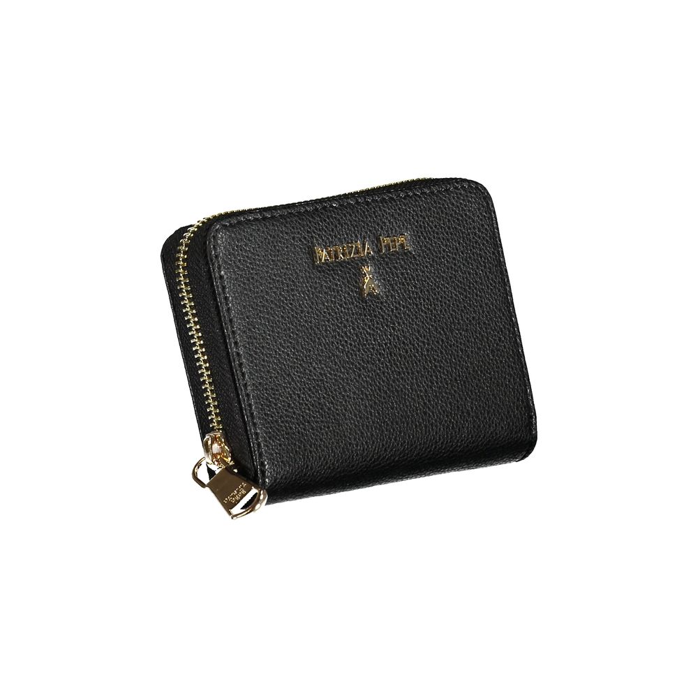 Black Leather Wallet-Patrizia Pepe-LabelTerrace.com