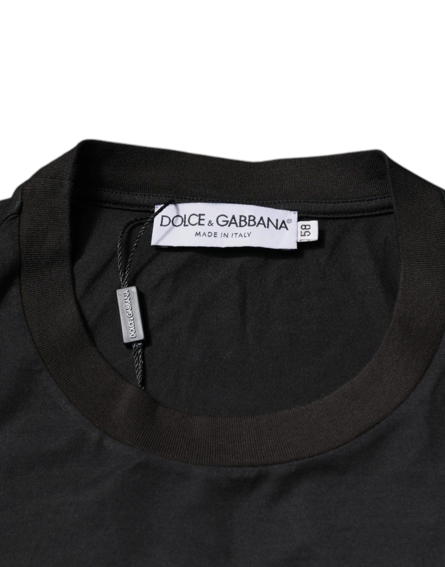 Black Logo Crew Neck Short Sleeves T-shirt-Dolce & Gabbana-LabelTerrace.com