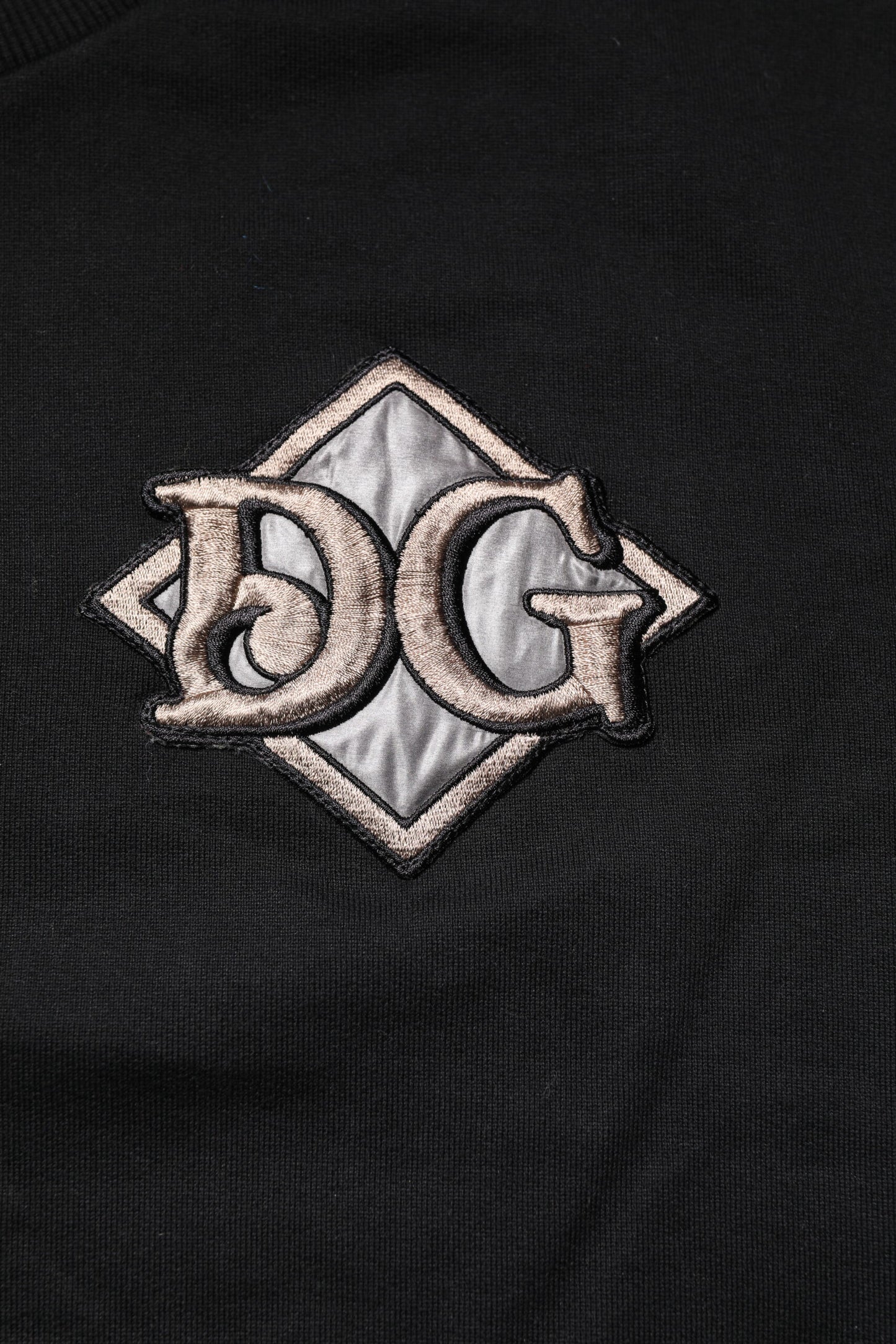 Black Logo Embroidery Sweatshirt Sweater-Dolce & Gabbana-LabelTerrace.com
