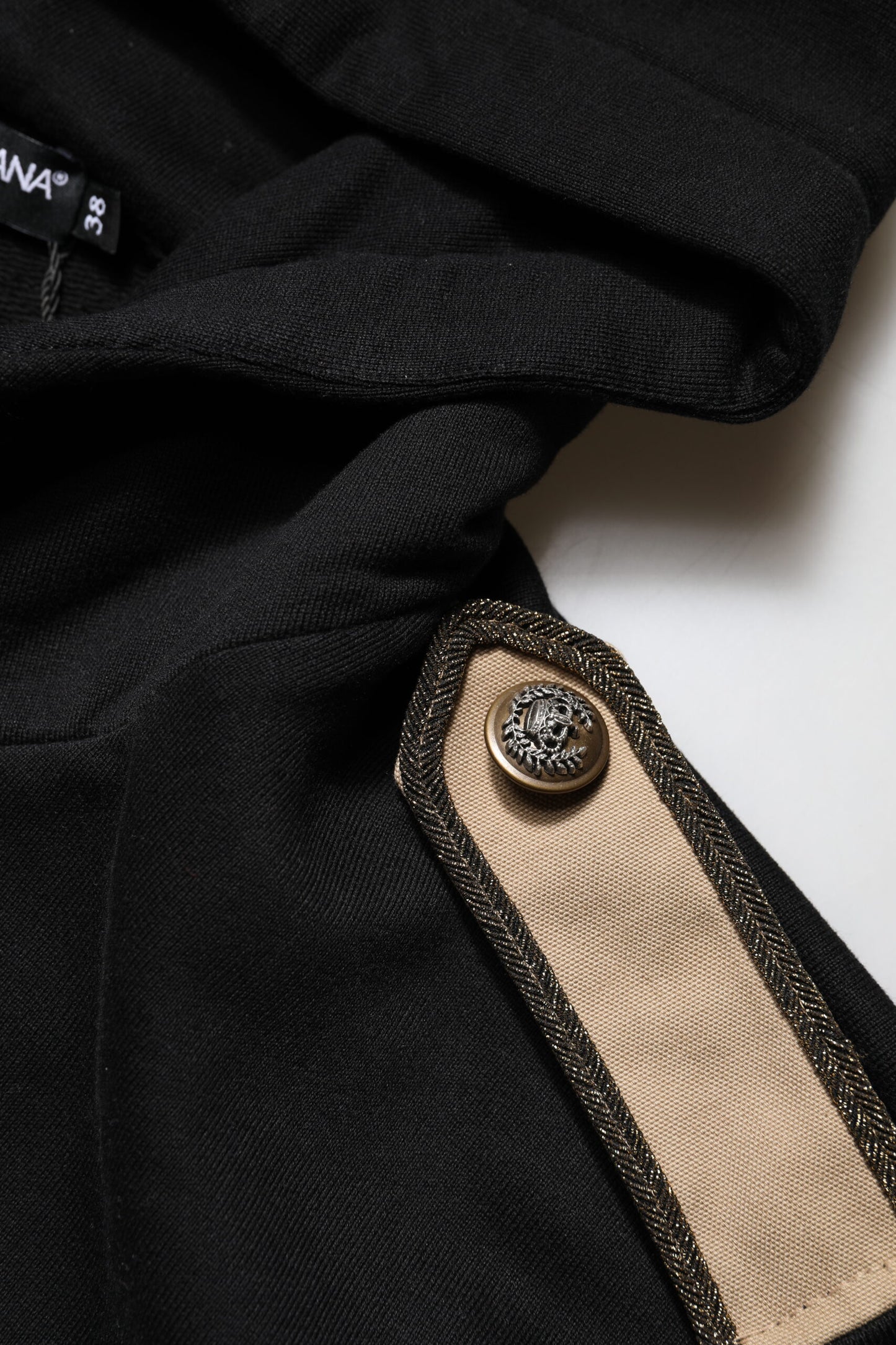 Black Logo Hooded Full Zip Sweatshirt Jacket-Dolce & Gabbana-LabelTerrace.com