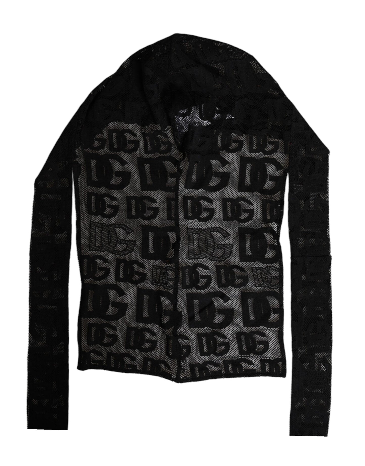 Black Logo Mesh Whole Head Wrap Hat-Dolce & Gabbana-LabelTerrace.com