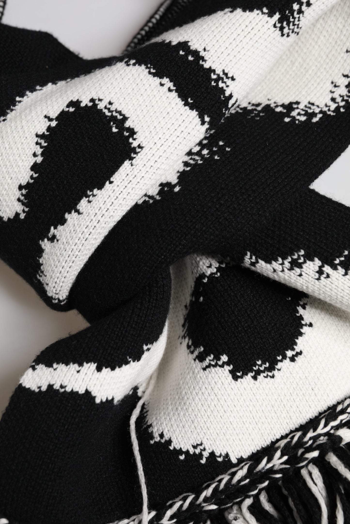 Black Logo Neck Warmer Wrap Men Shawl Scarf-Dolce & Gabbana-LabelTerrace.com