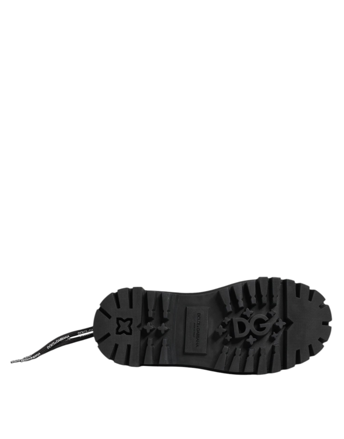 Black Low Top Lace Up Trekking Sneakers Shoes-Dolce & Gabbana-LabelTerrace.com