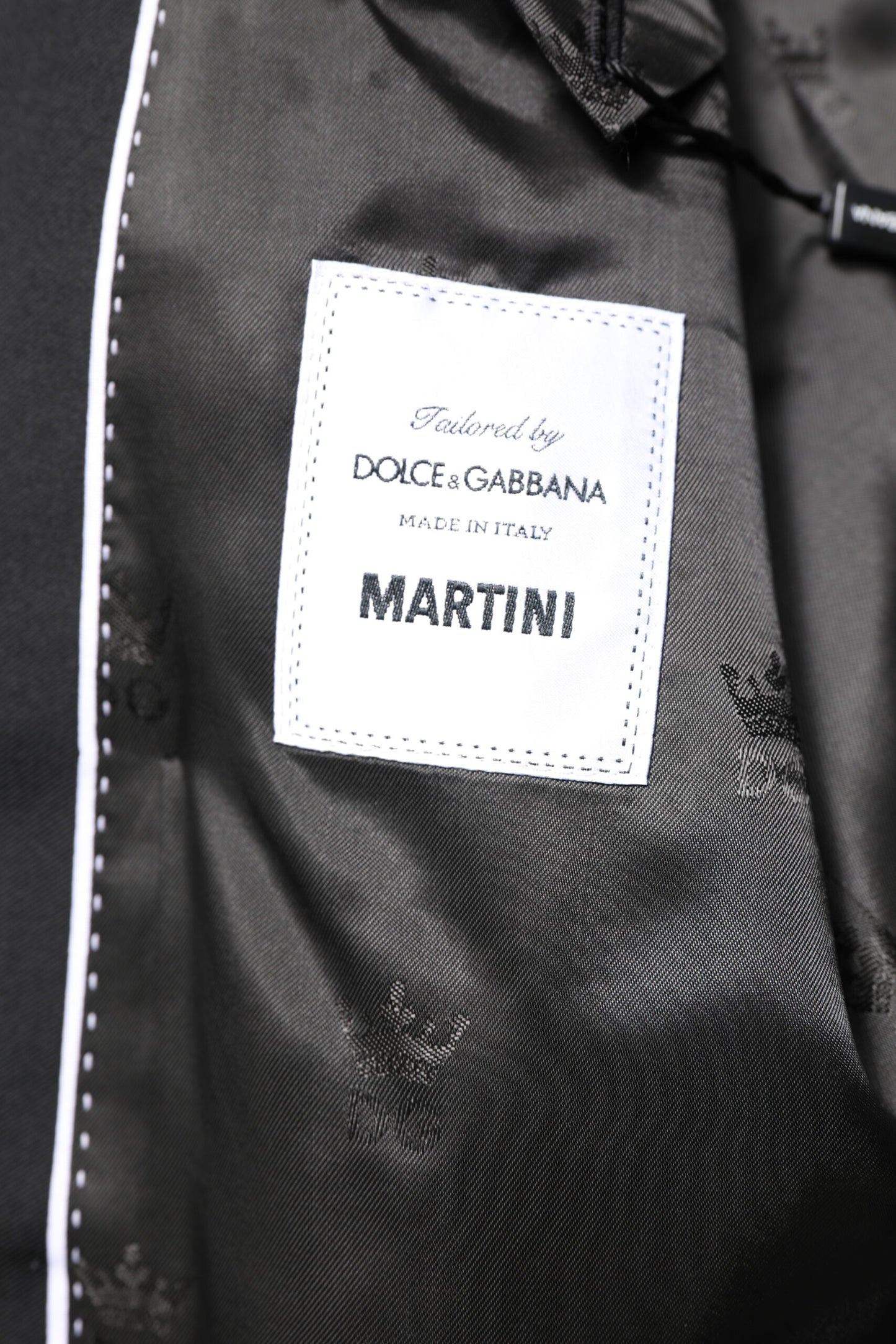 Black MARTINI Double Breasted Coat Blazer-Dolce & Gabbana-LabelTerrace.com