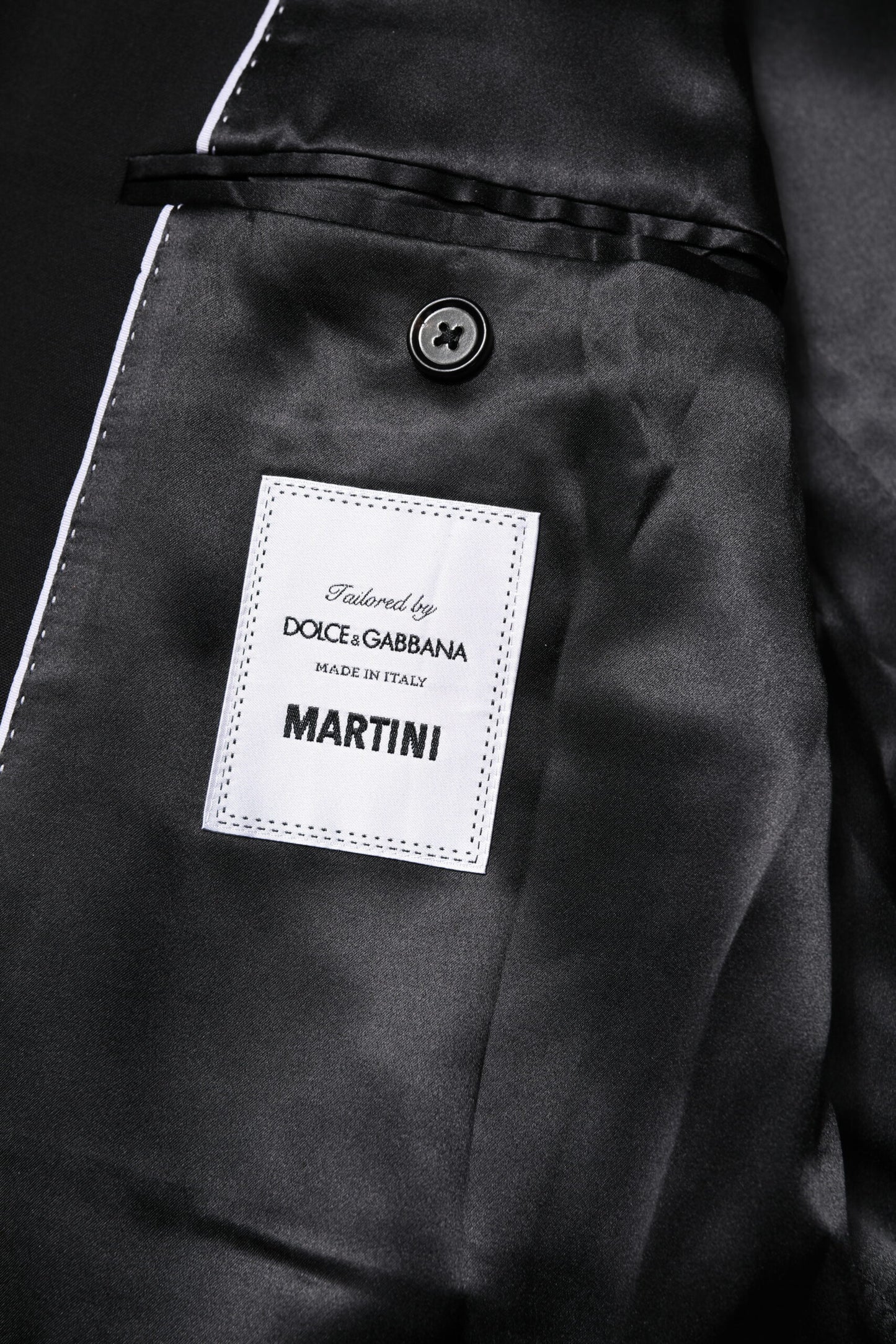 Black MARTINI Double Breasted Suit Jacket-Dolce & Gabbana-LabelTerrace.com