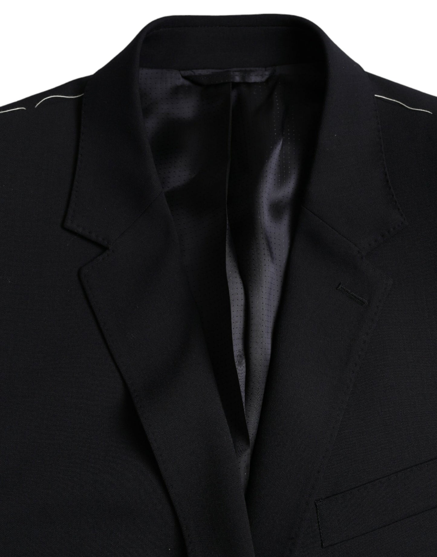 Black MARTINI Single Breasted Coat Blazer-Dolce & Gabbana-LabelTerrace.com