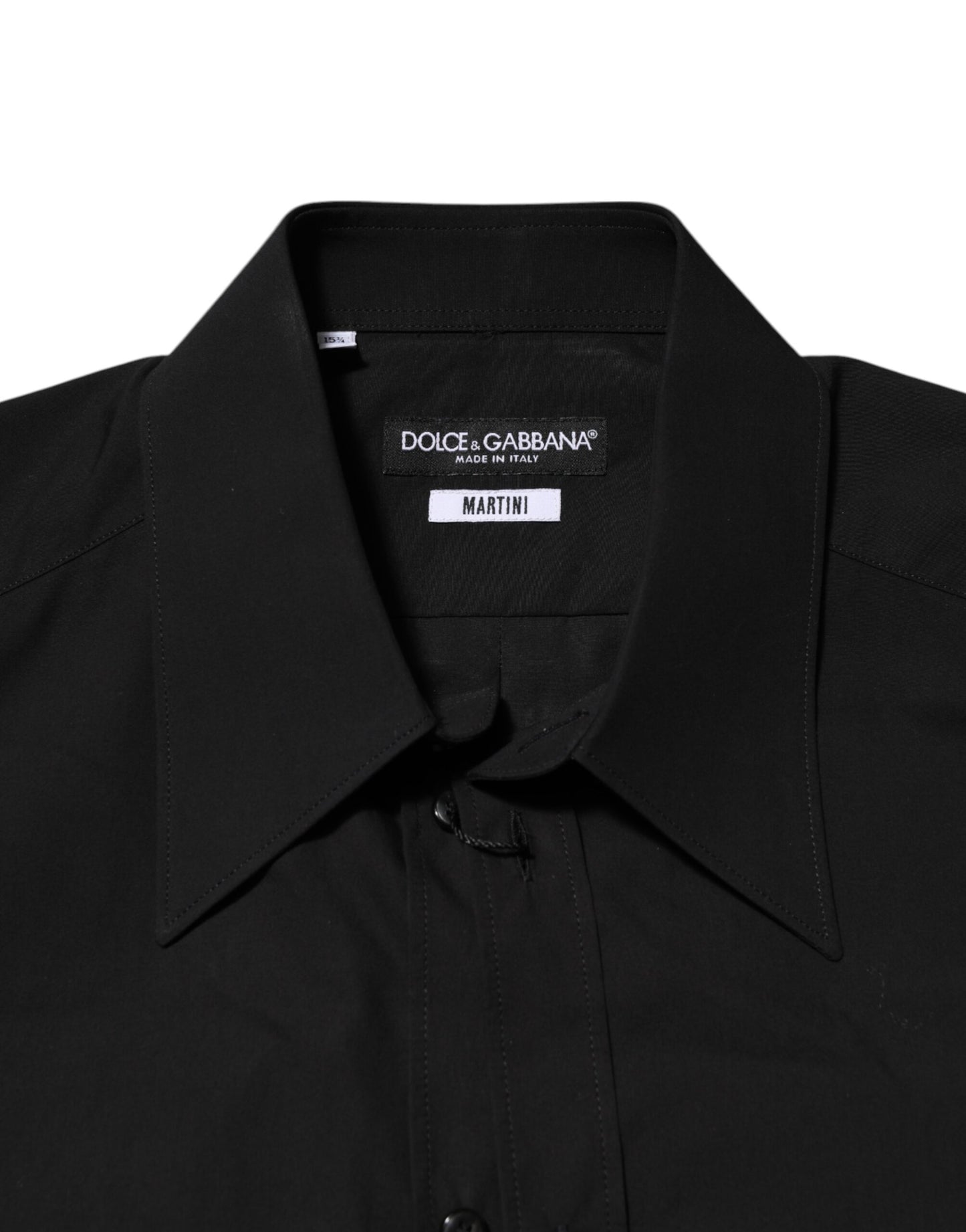 Black MARTINI Slim Fit Dress Formal Men Shirt-Dolce & Gabbana-LabelTerrace.com