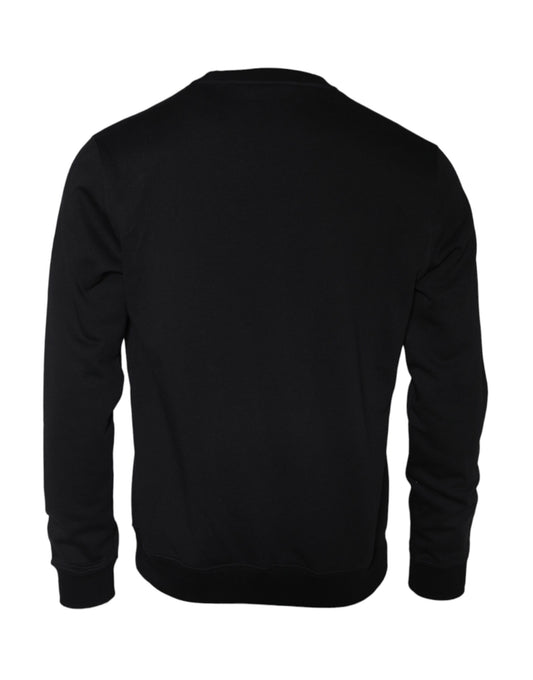 Black Medusa Fleece Cotton Crew Neck Sweatshirt Sweater-Versace-LabelTerrace.com