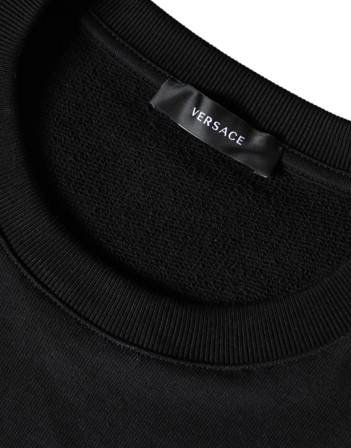 Black Medusa Fleece Cotton Crew Neck Sweatshirt Sweater-Versace-LabelTerrace.com