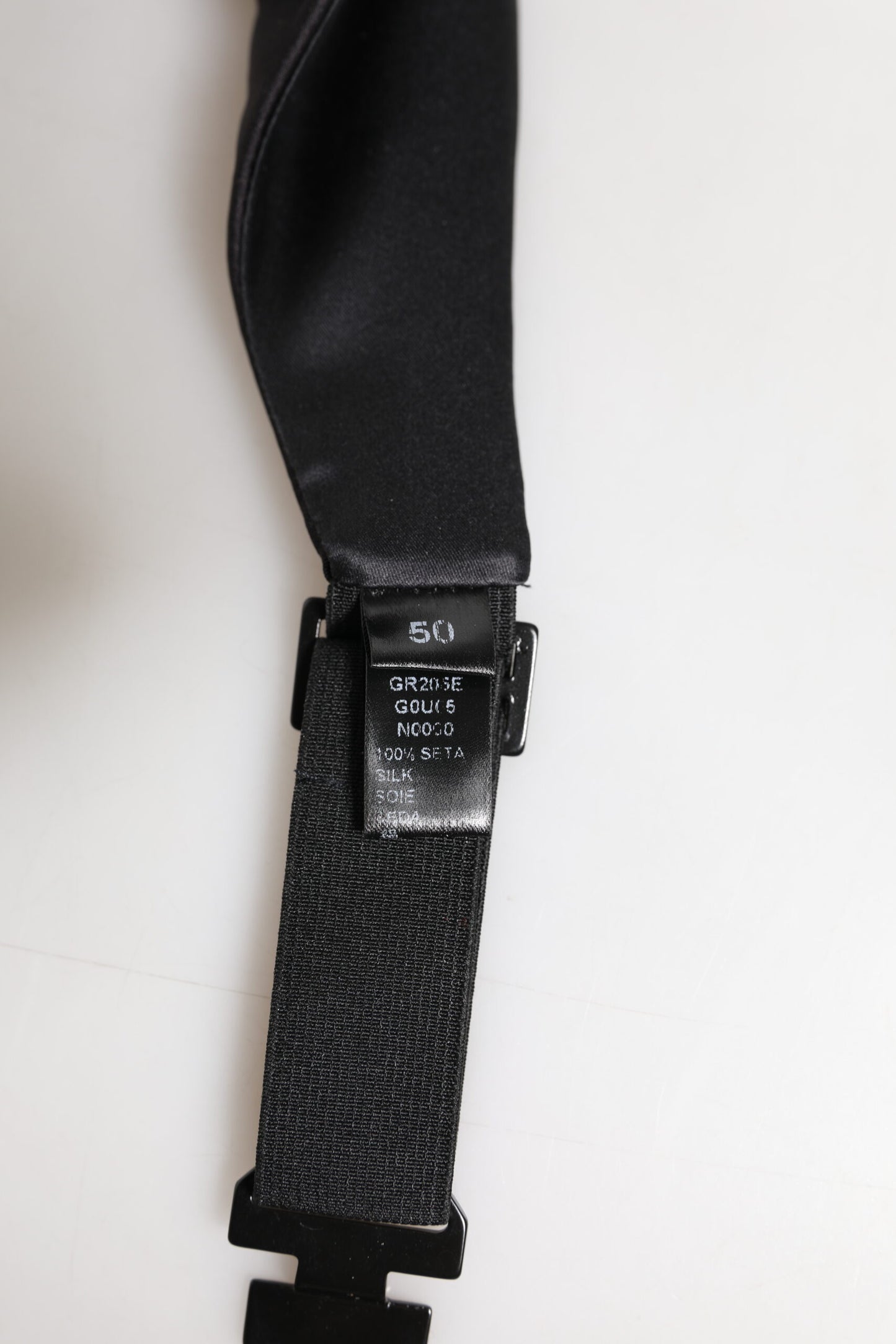 Black Men 100% Silk Belt Wide Waist Cummerbund-Dolce & Gabbana-LabelTerrace.com