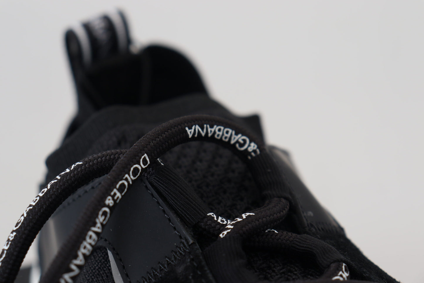 Black Mesh Sorrento Trekking Sneakers Shoes-Dolce & Gabbana-LabelTerrace.com