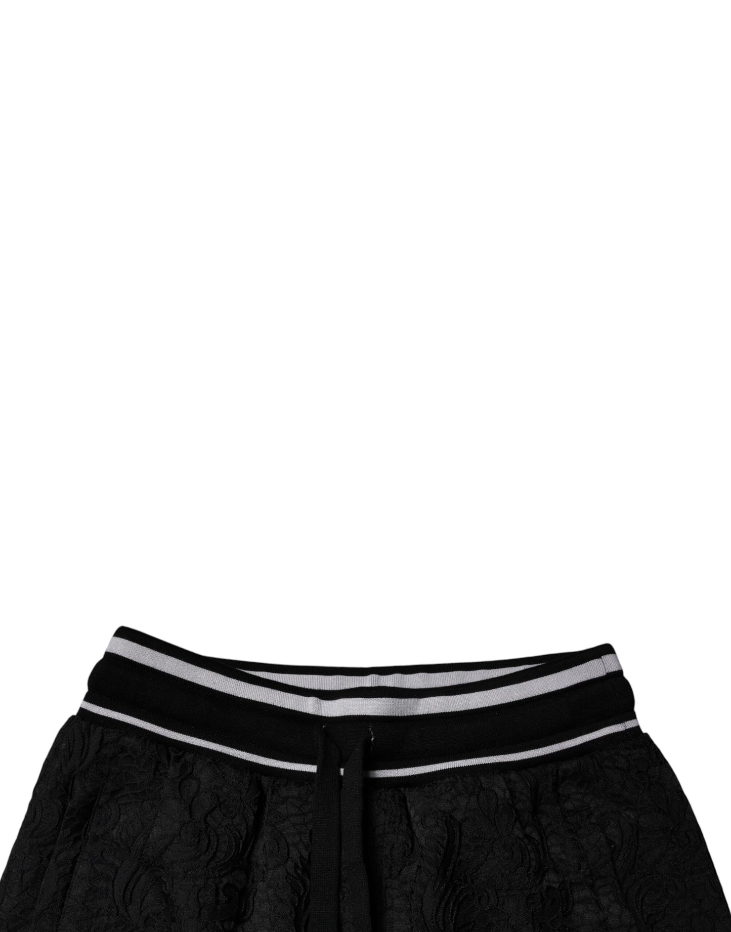 Black Mid Waist Jogger Men Sweatpants Pants-Dolce & Gabbana-LabelTerrace.com