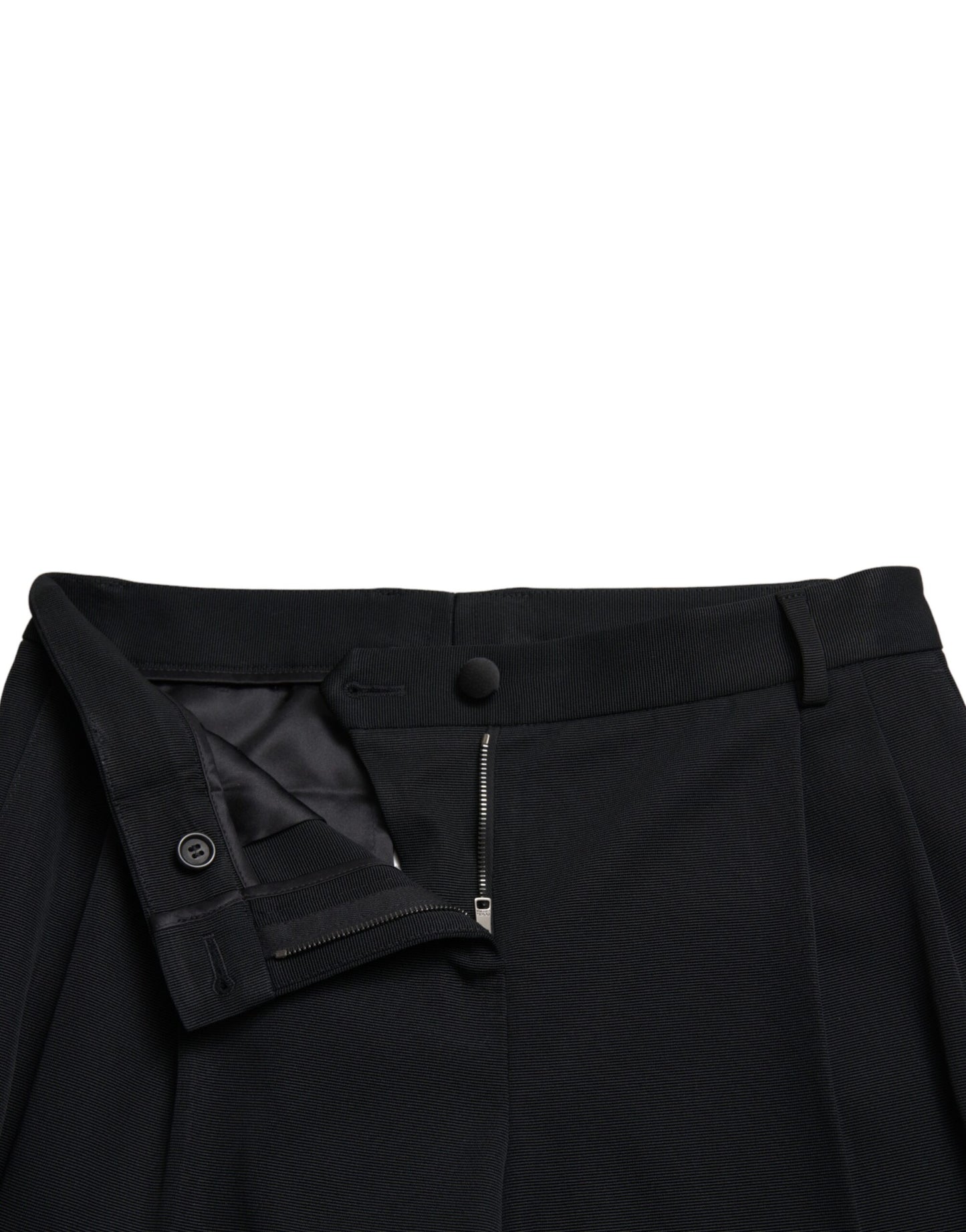 Black Mid Waist Skinny Cropped Pants-Dolce & Gabbana-LabelTerrace.com