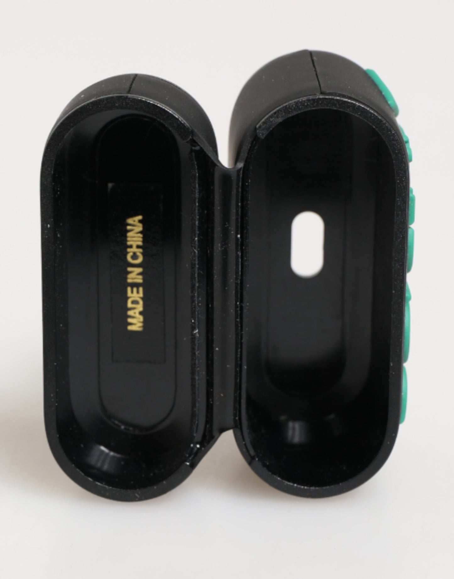 Black Mint Rubber Logo Embossed Accessory Airpods Case-Dolce & Gabbana-LabelTerrace.com