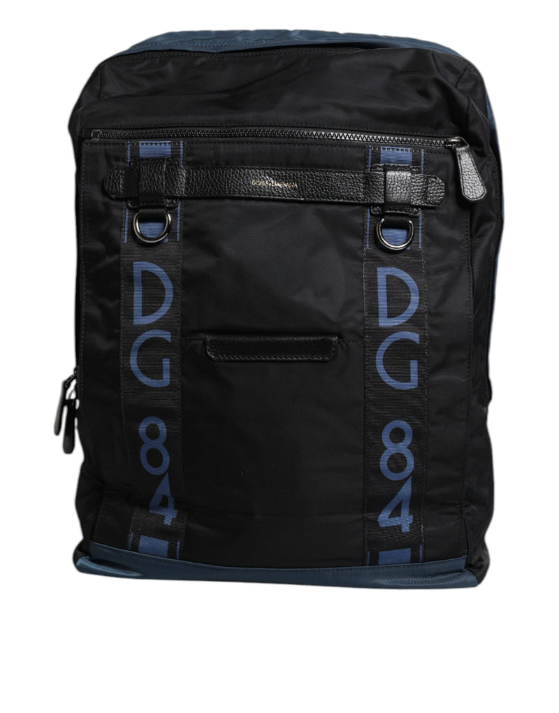 Black Nylon DG Logo School Backpack Bag-Dolce & Gabbana-LabelTerrace.com