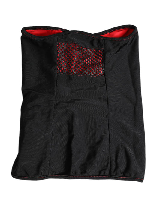 Black Nylon Knitted Neck Warmer Balaclava Scarf-Dolce & Gabbana-LabelTerrace.com