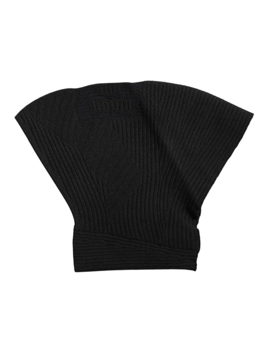 Black Nylon Knitted Ski Mask Balaclava-Dolce & Gabbana-LabelTerrace.com