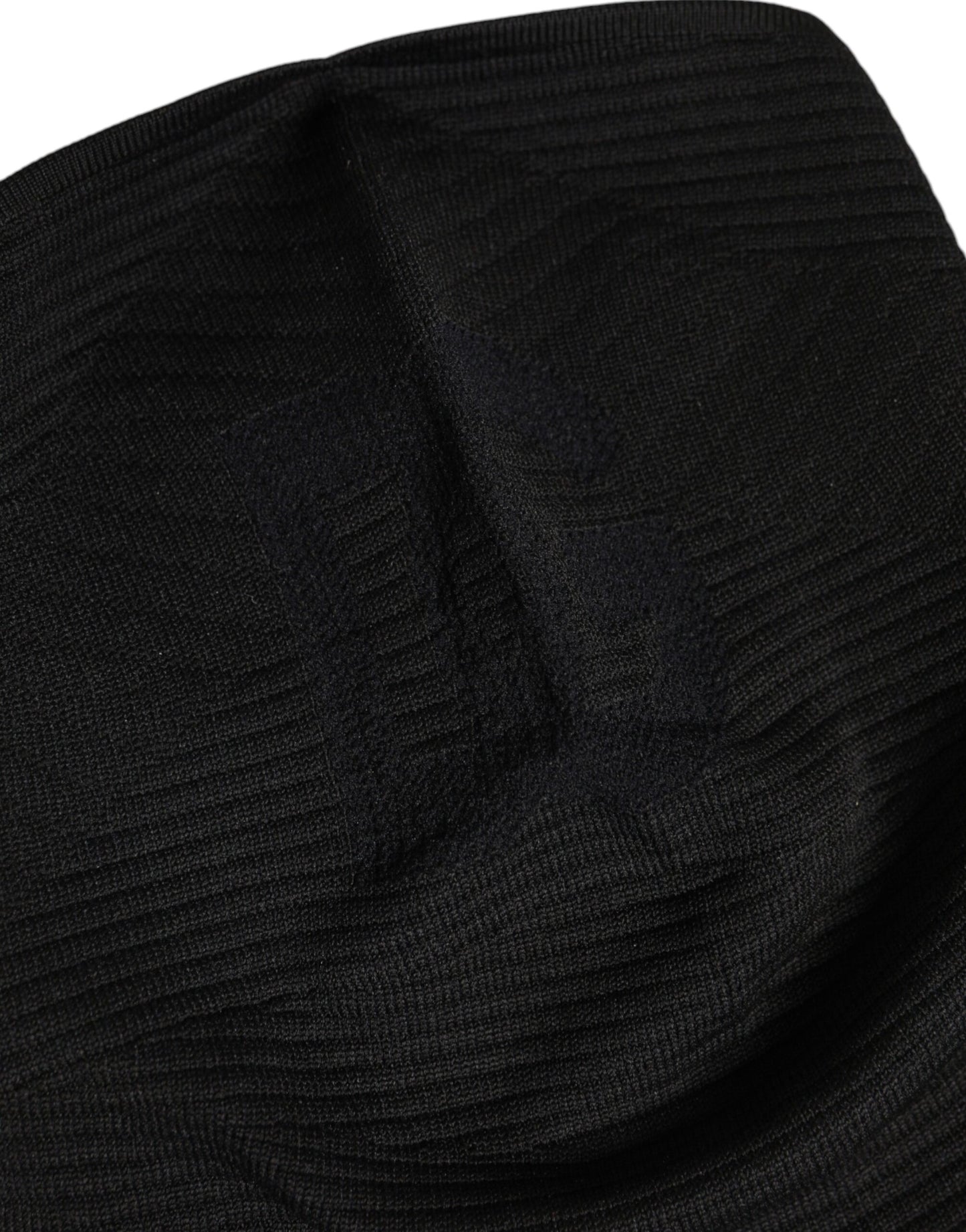 Black Nylon Knitted Ski Mask Balaclava-Dolce & Gabbana-LabelTerrace.com