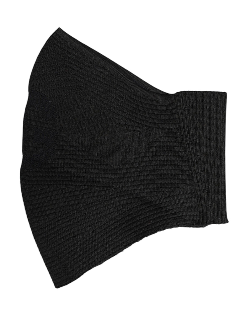 Black Nylon Knitted Ski Mask Balaclava-Dolce & Gabbana-LabelTerrace.com
