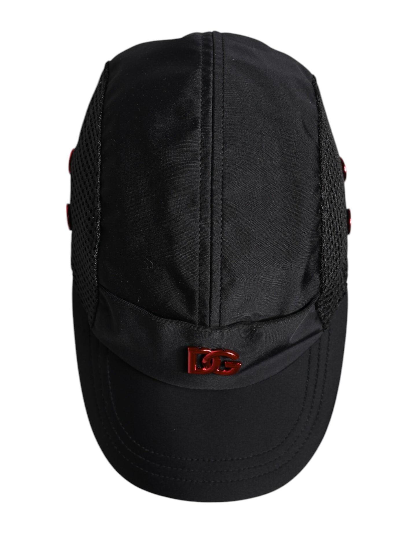 Black Nylon Logo 6 Panels Baseball Cap-Dolce & Gabbana-LabelTerrace.com