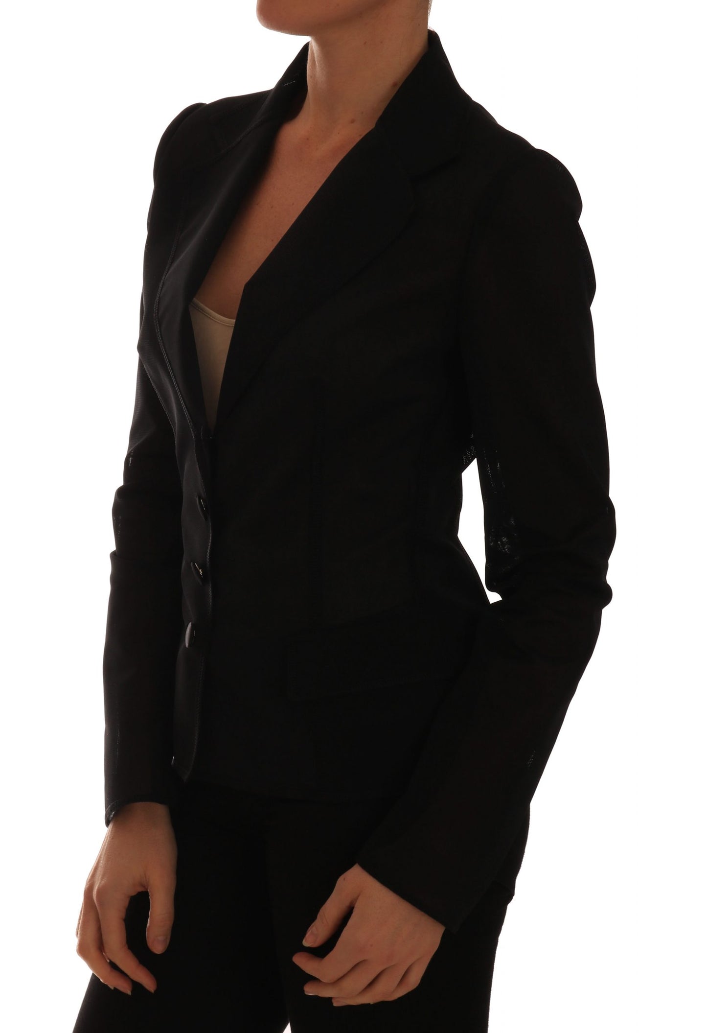 Black Nylon Net Blazer Jacket-Dolce & Gabbana-LabelTerrace.com