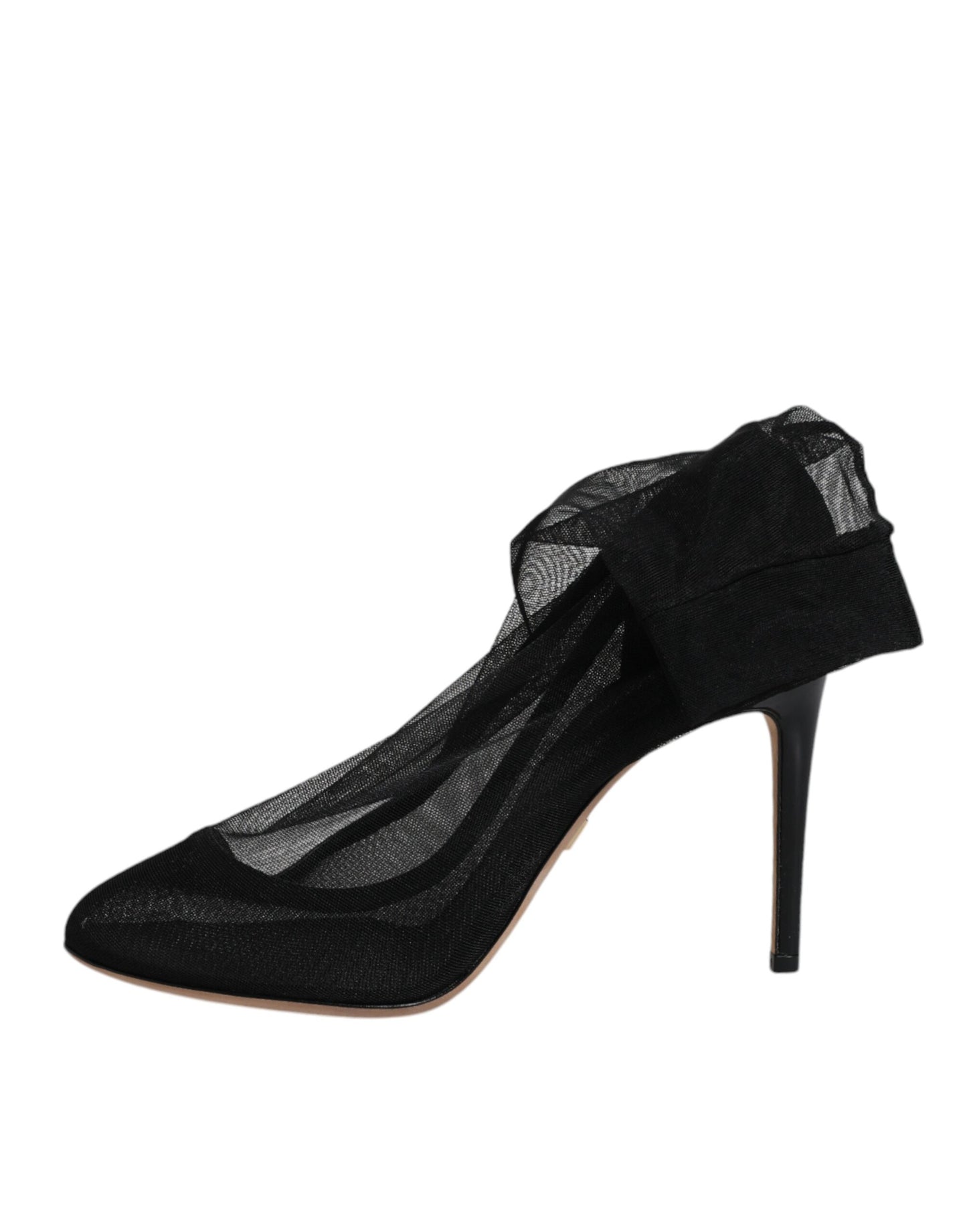 Black Nylon Stretch Mesh Sock Boots Shoes-Dolce & Gabbana-LabelTerrace.com