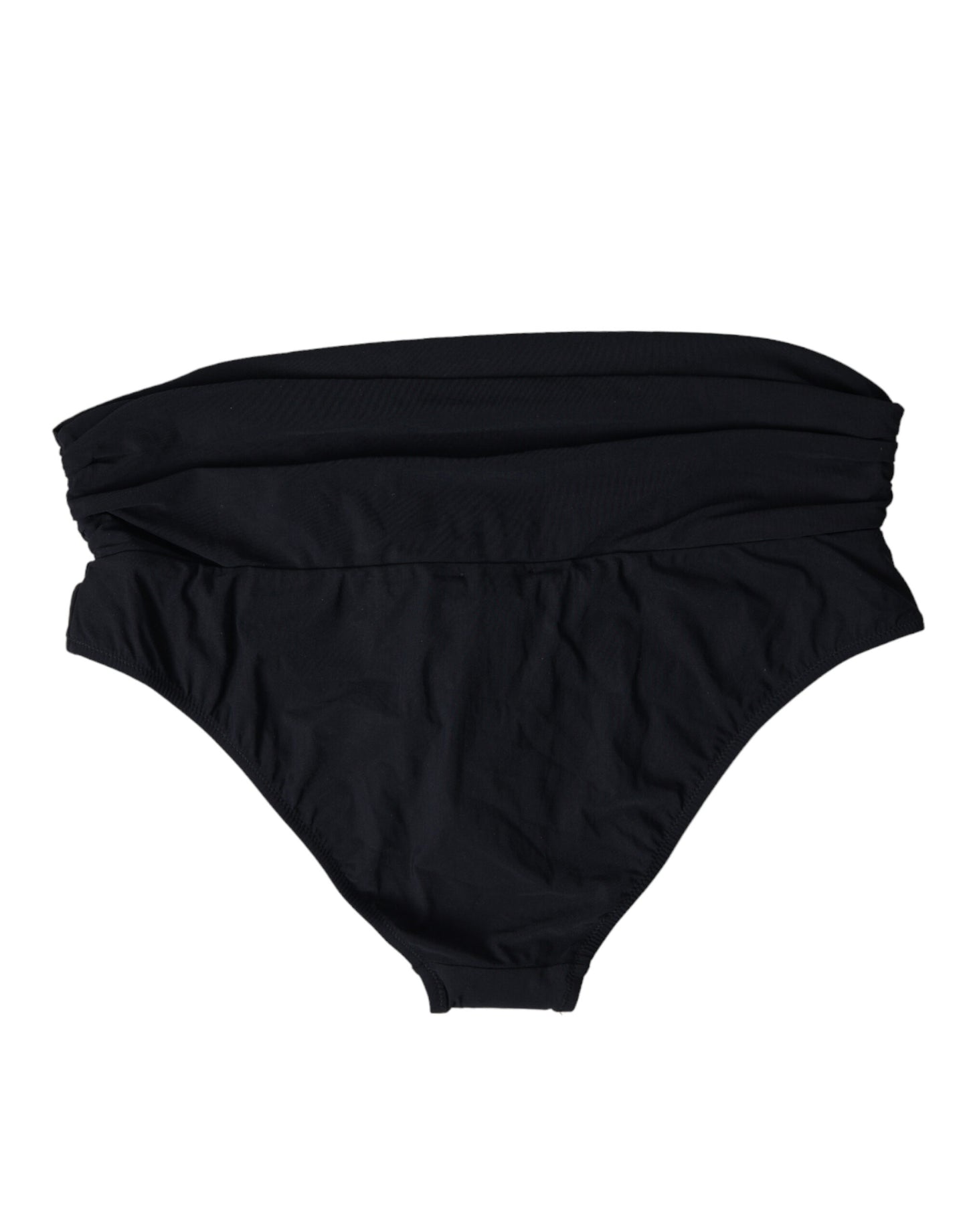 Black Nylon Stretch Swimwear Slip Bottom Bikini-Dolce & Gabbana-LabelTerrace.com