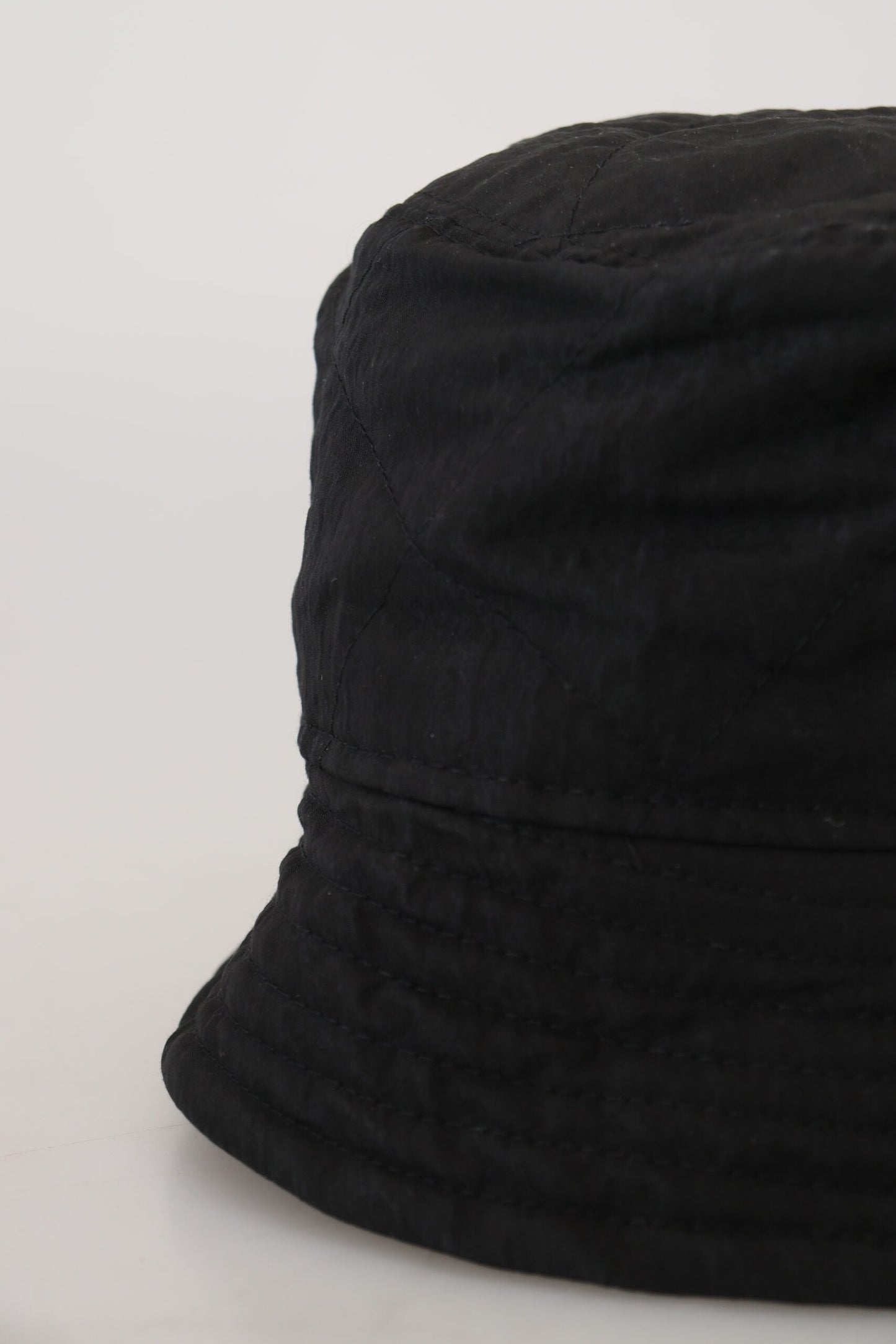 Black Nylon Women Bucket Cap Hat-Dolce & Gabbana-LabelTerrace.com