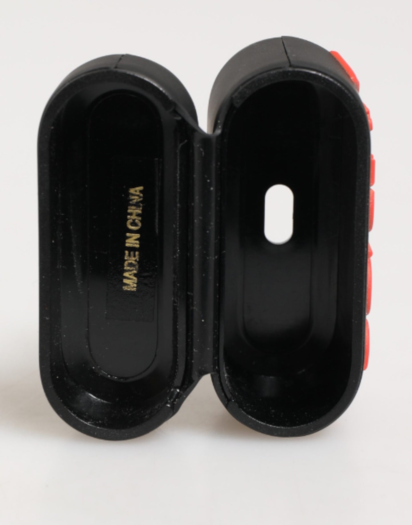 Black Orange Rubber Logo Embossed Accessory Airpods Case-Dolce & Gabbana-LabelTerrace.com