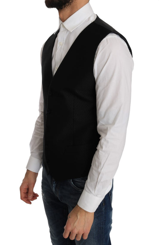 Black Polka Dot Pattern Vest-Dolce & Gabbana-LabelTerrace.com