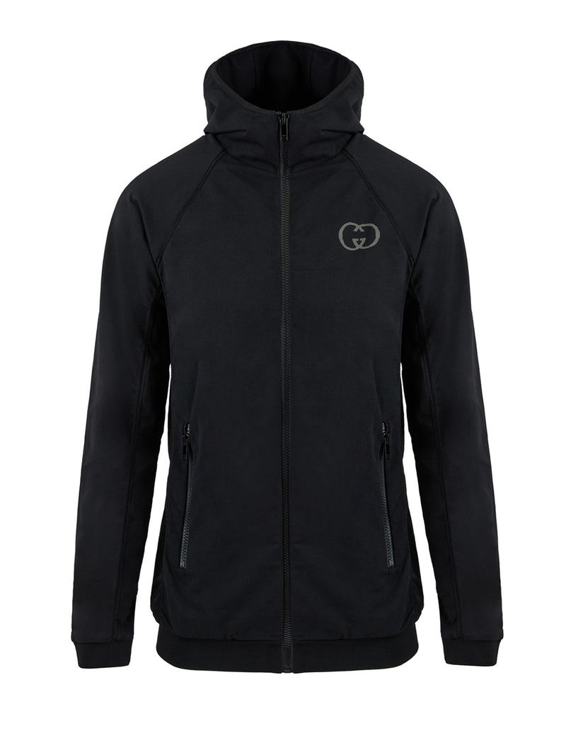 Black Polyamide Hoodie Sweatshirt-Gucci-LabelTerrace.com