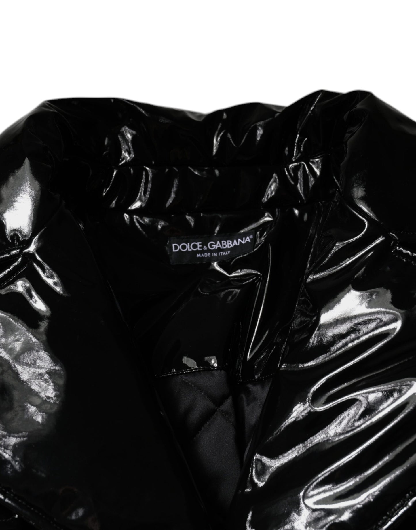 Black Polyester Button Down Blouson Jacket-Dolce & Gabbana-LabelTerrace.com