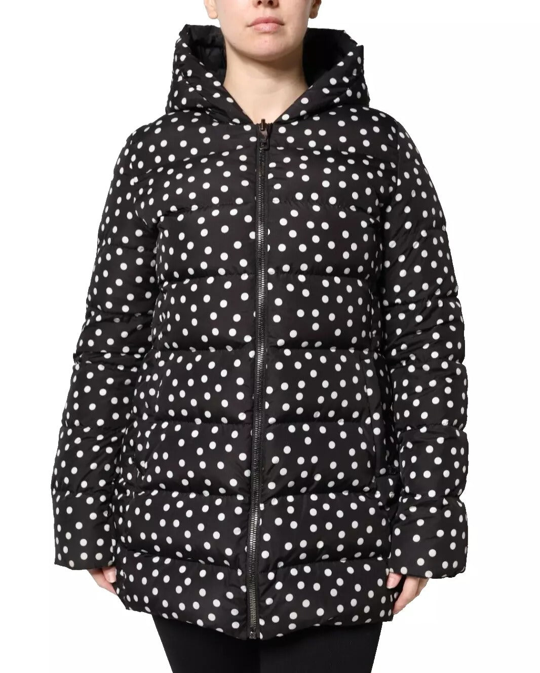 Black Polyester Hooded Reversible Jacket-Dolce & Gabbana-LabelTerrace.com