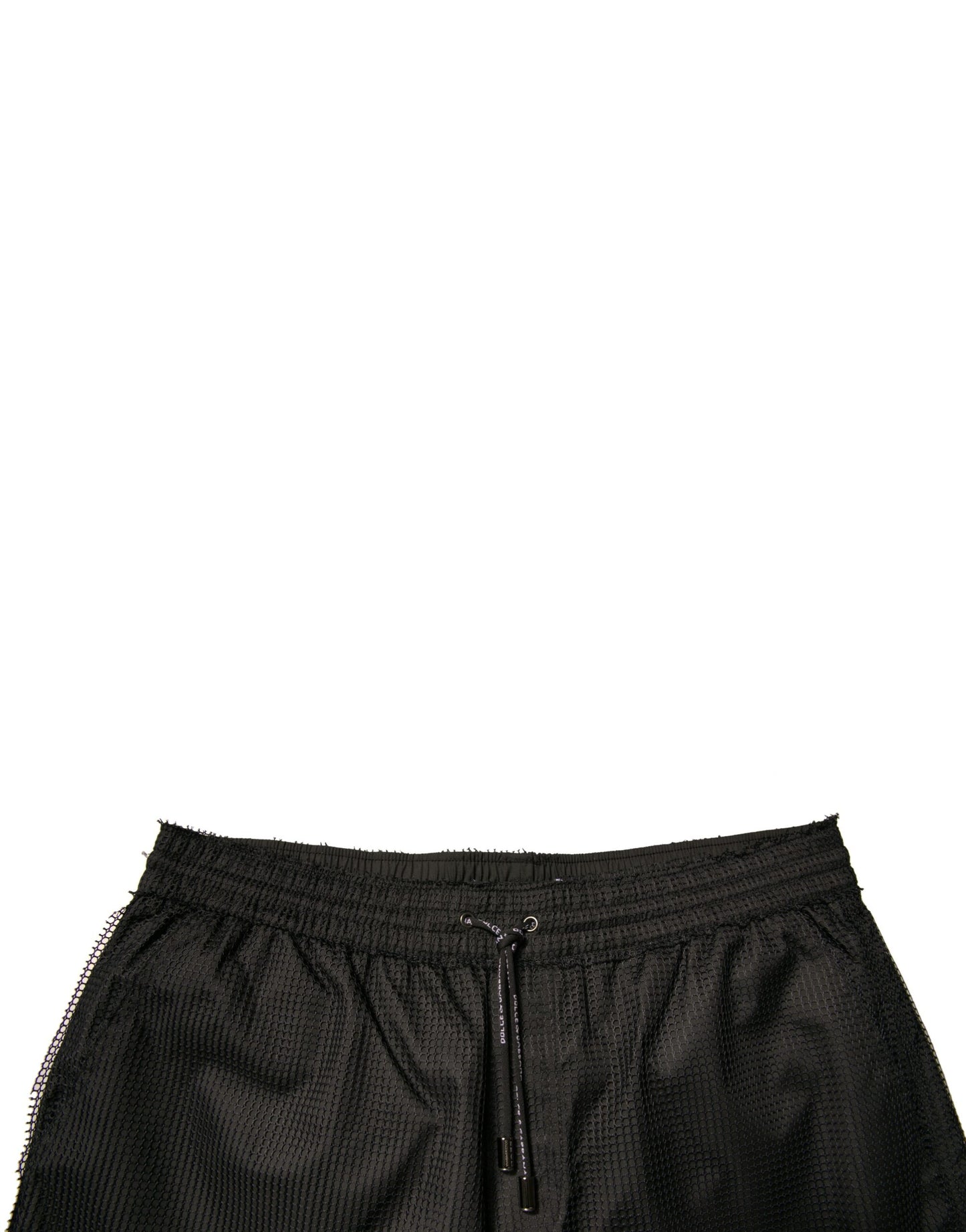 Black Polyester Jersey Mid Waist Shorts-Dolce & Gabbana-LabelTerrace.com