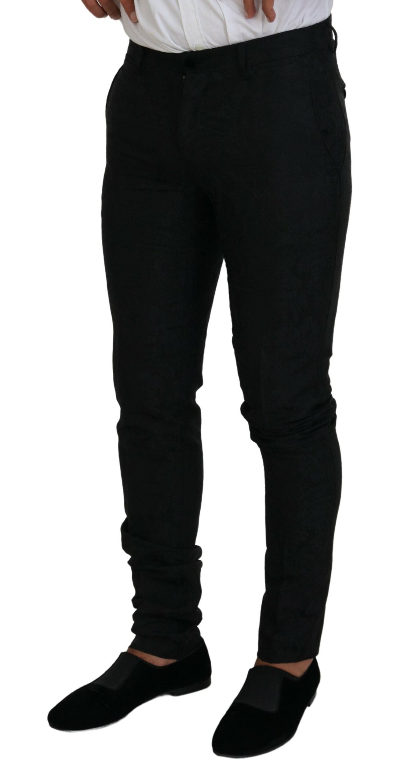 Black Polyester Men 2 Piece MARTINI Suit-Dolce & Gabbana-LabelTerrace.com