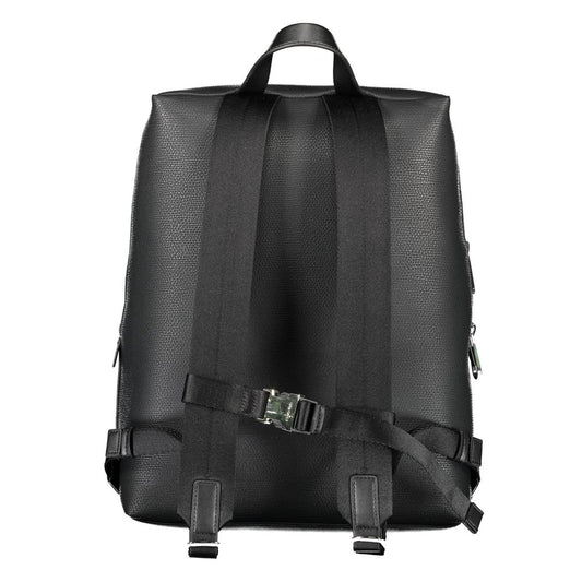 Black Polyester Men Backpack-Calvin Klein-LabelTerrace.com