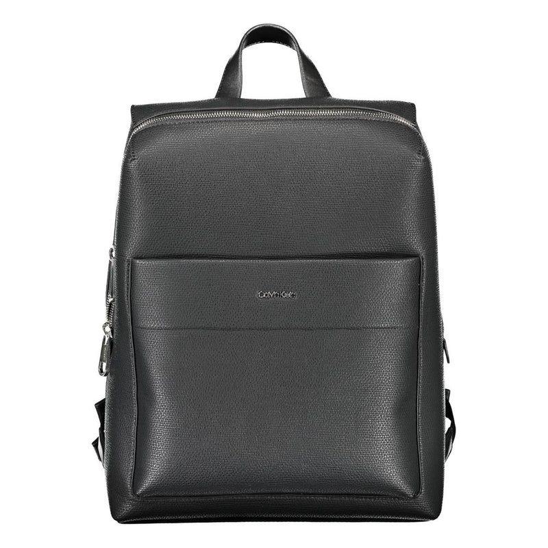 Black Polyester Men Backpack-Calvin Klein-LabelTerrace.com