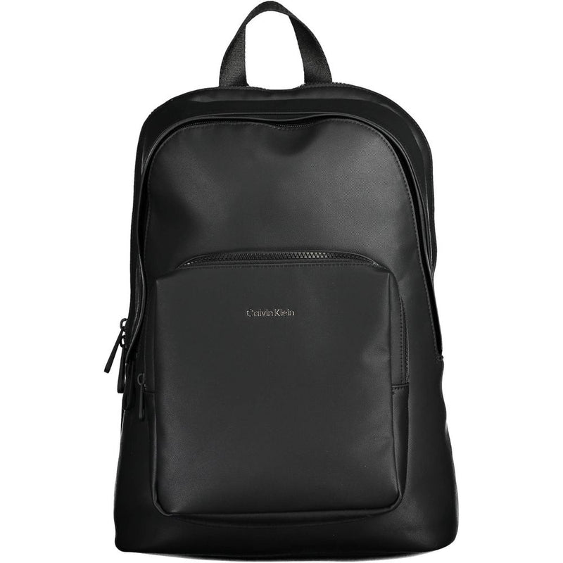 Black Polyester Men Backpack-Calvin Klein-LabelTerrace.com