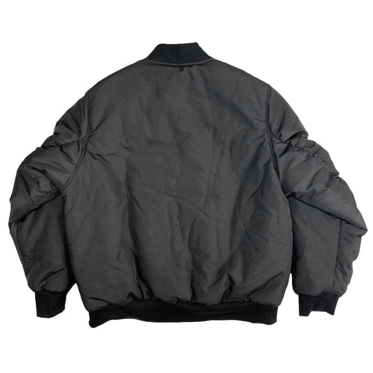 Black Polyester Men Bomber Jacket