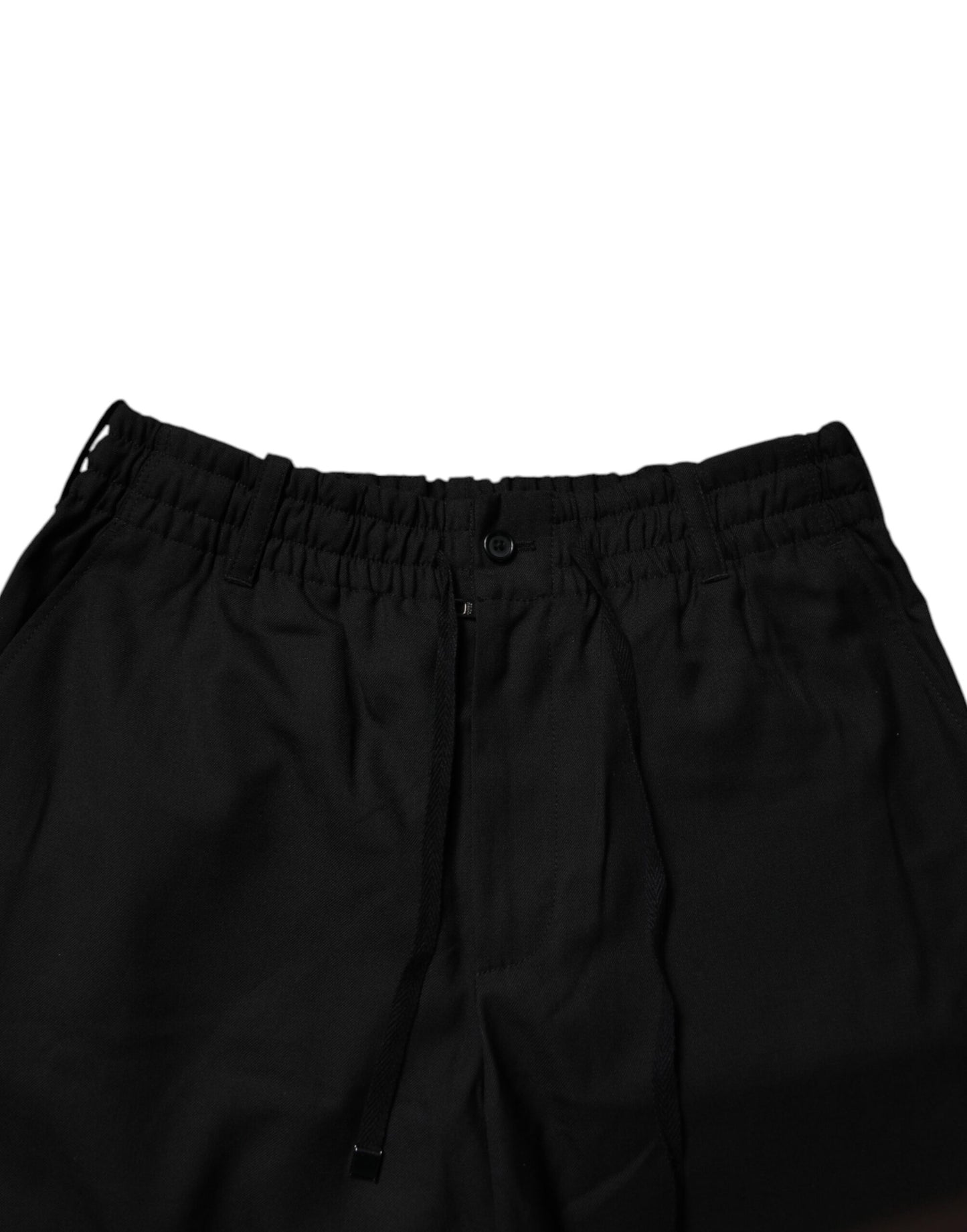Black Polyester Men Cropped Pants-Dolce & Gabbana-LabelTerrace.com