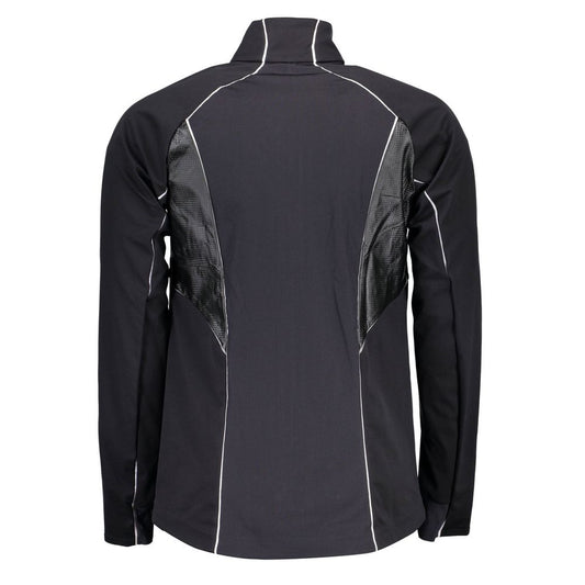Black Polyester Men Jacket-Bjorn Daehlie-LabelTerrace.com