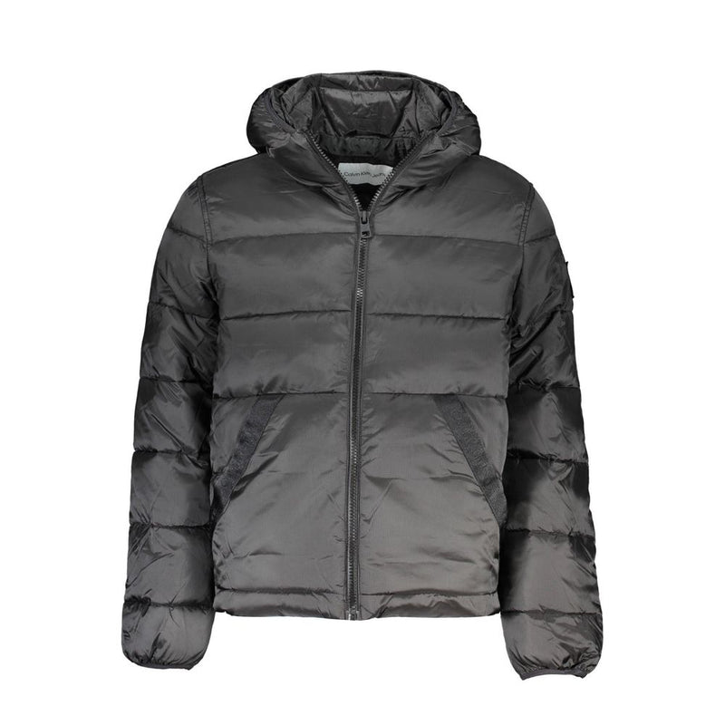 Black Polyester Men Jacket-Calvin Klein-LabelTerrace.com