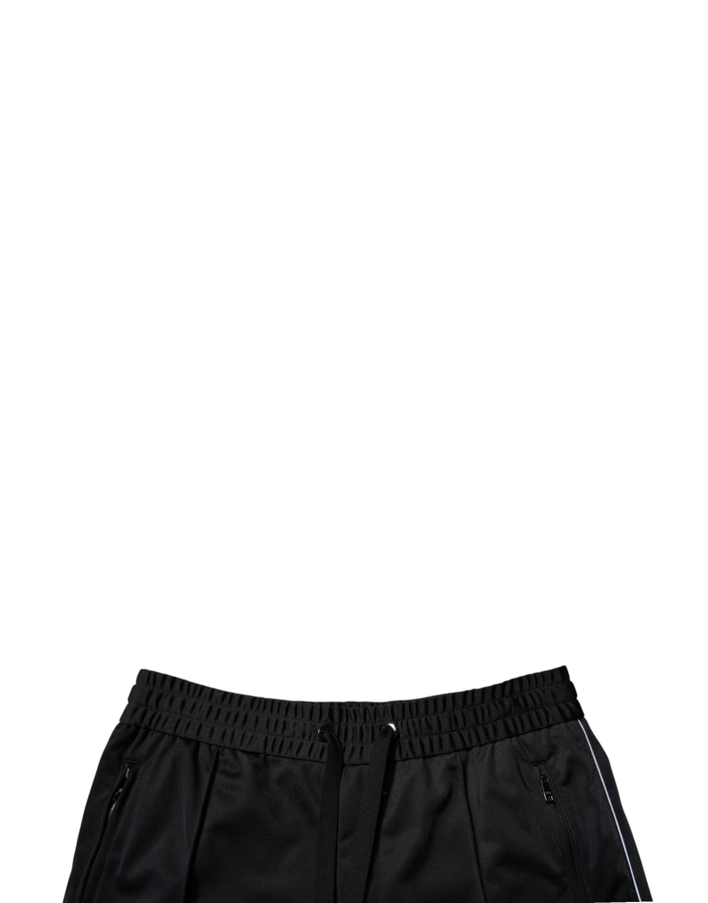 Black Polyester Mid Waist Men Bermuda Shorts-Dolce & Gabbana-LabelTerrace.com
