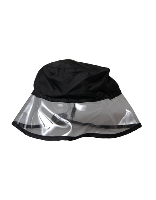Black Polyester Plastic Bucket Hat Men-Dolce & Gabbana-LabelTerrace.com