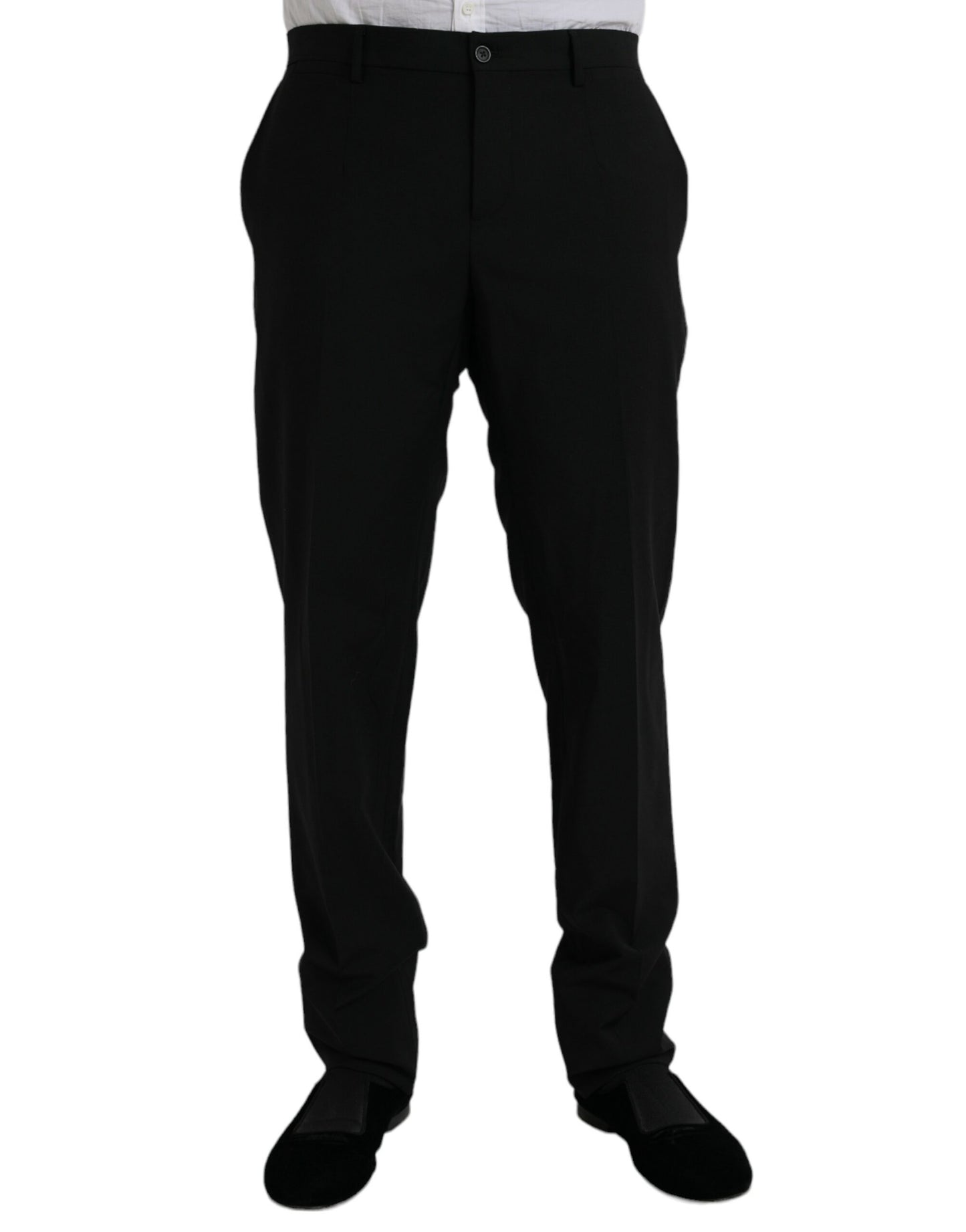 Black Polyester STAFF Formal 3 Piece Suit-Dolce & Gabbana-LabelTerrace.com