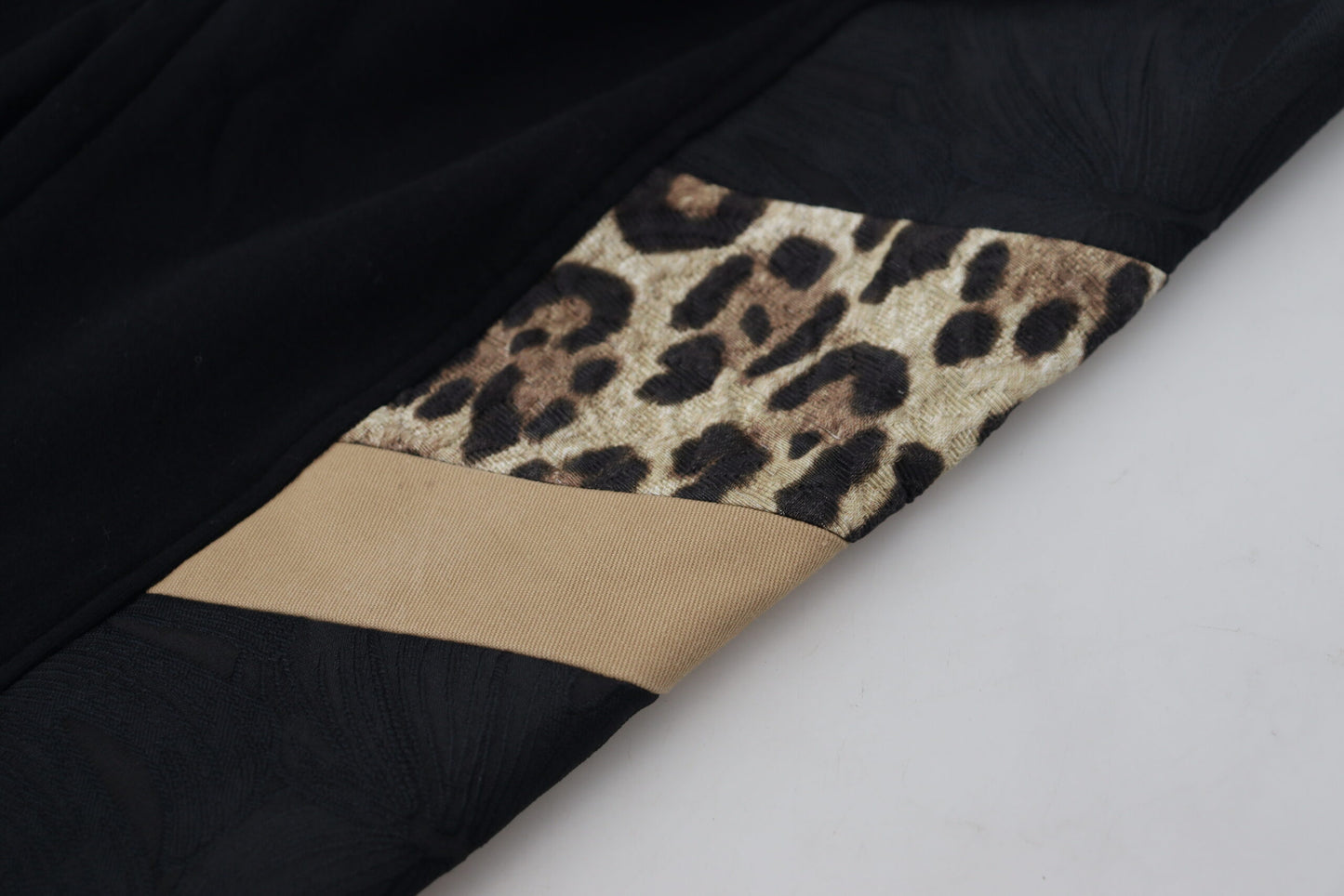 Black Polyester Skinny Jogger Men Pants-Dolce & Gabbana-LabelTerrace.com