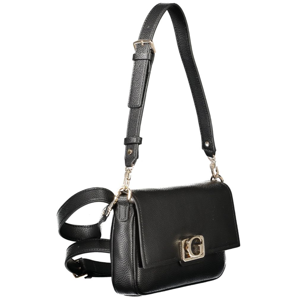 Black Polyethylene Women Handbag