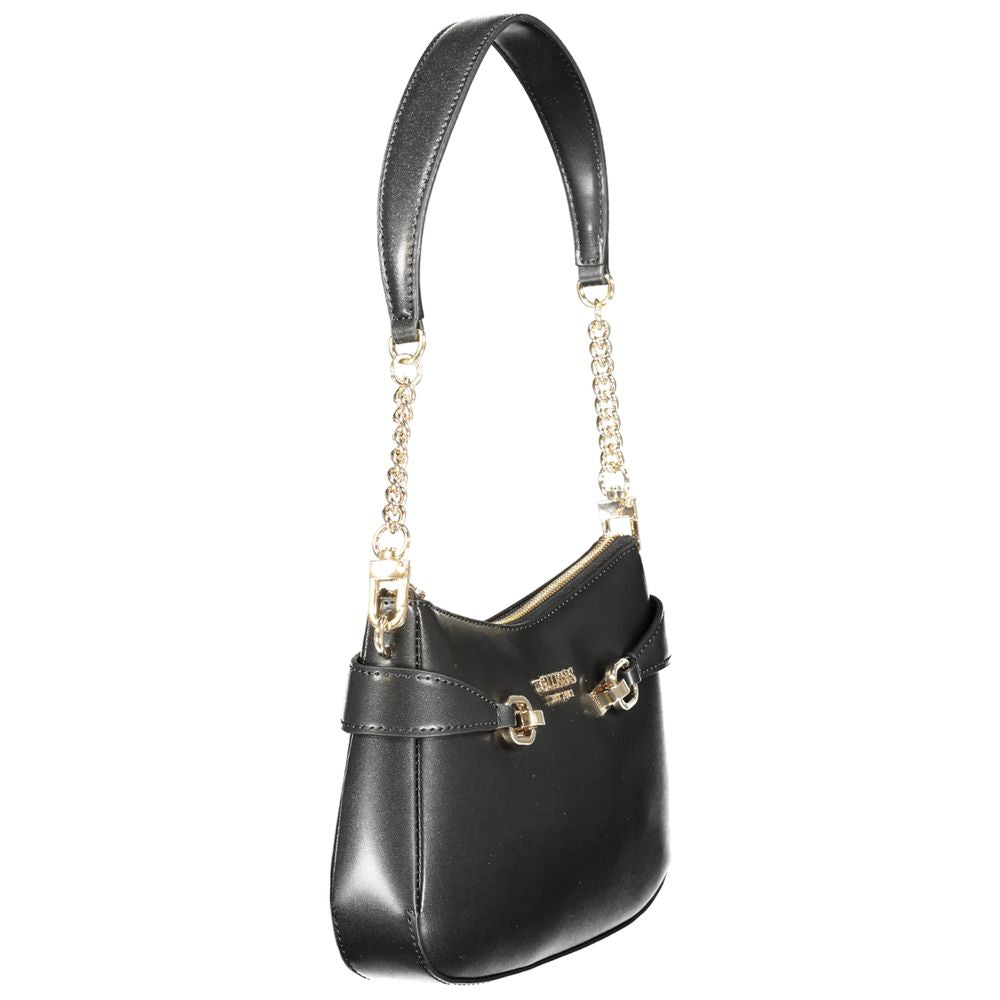 Black Polyethylene Women Handbag